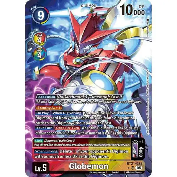 Digimon Trading Card Game World Convergence Super Rare Globemon BT21-023 [Alternate Art]