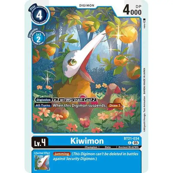 Digimon Trading Card Game World Convergence Common Kiwimon BT21-034
