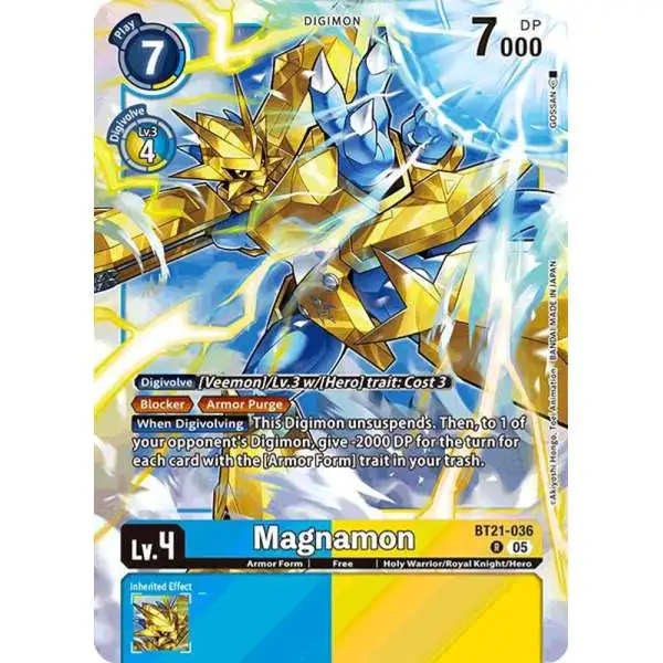 digimon card game magnamon - BT-13 - Versus Royal Knights - you may switch the target of attack to this Digimon Digimon X-Record Super Rare Magnamon