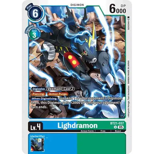 Digimon Trading Card Game World Convergence Uncommon Lighdramon BT21-037