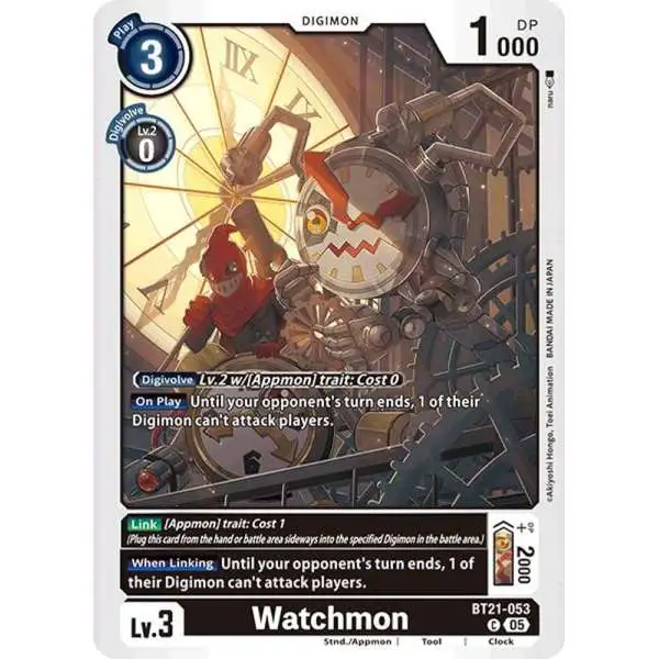 Digimon Trading Card Game World Convergence Common Watchmon BT21-053