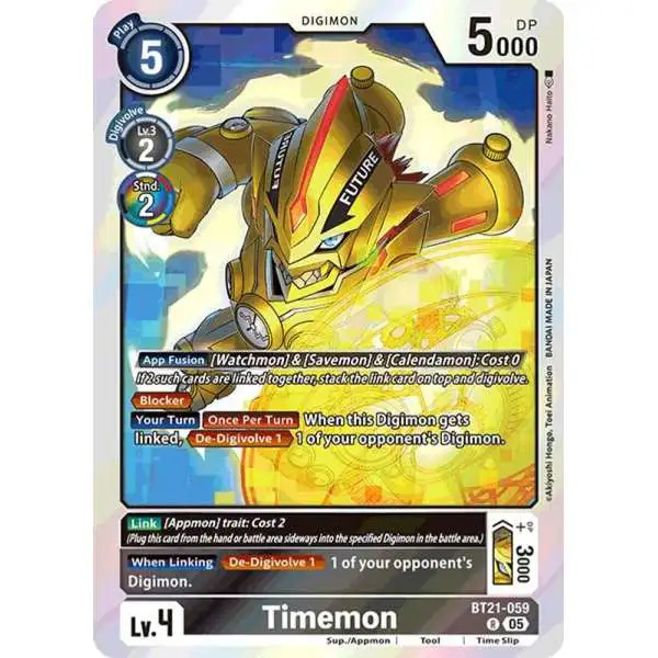 Digimon Trading Card Game World Convergence Rare Timemon BT21-059