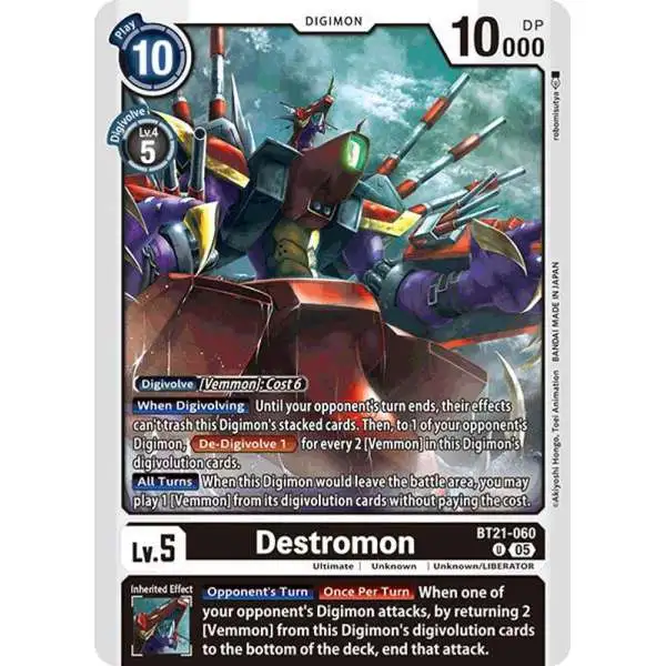Digimon Trading Card Game World Convergence Uncommon Destromon BT21-060