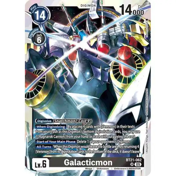 Digimon Trading Card Game World Convergence Super Rare Galacticmon BT21-062