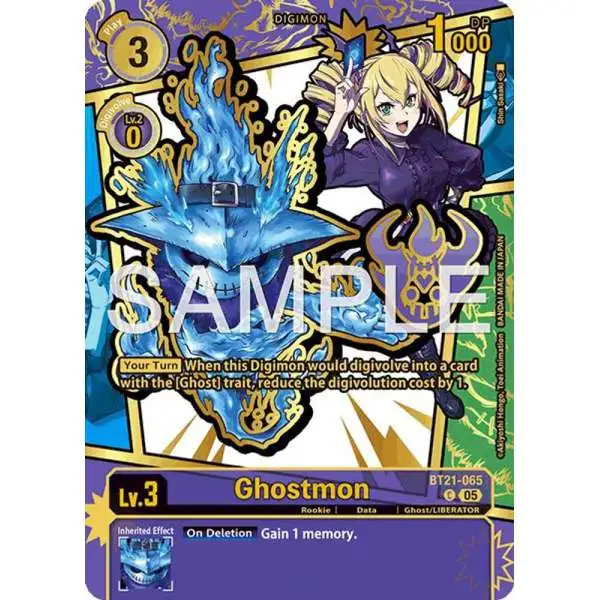 Digimon Trading Card Game Dawn of Liberator Common Ghostmon BT21-065 [Rare Pull]