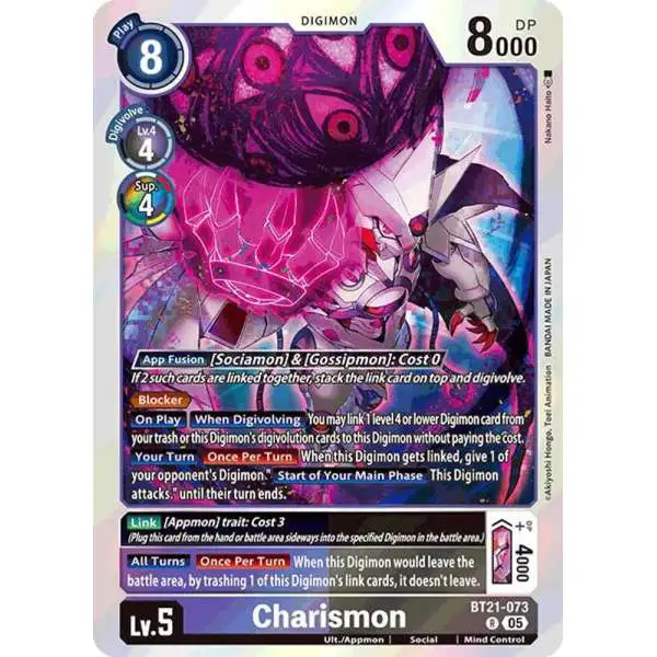 Digimon Trading Card Game World Convergence Rare Charismon BT21-073