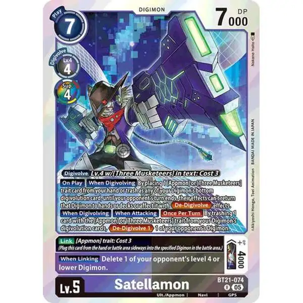 Digimon Trading Card Game World Convergence Rare Satellamon BT21-074