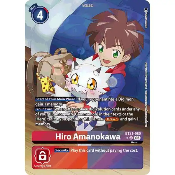 Digimon Trading Card Game World Convergence Super Rare Hiro Amanokawa BT21-080 [Alternate Art]