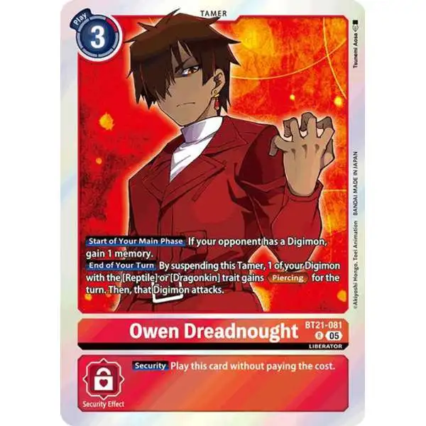 Digimon Trading Card Game World Convergence Rare Owen Dreadnought BT21-081