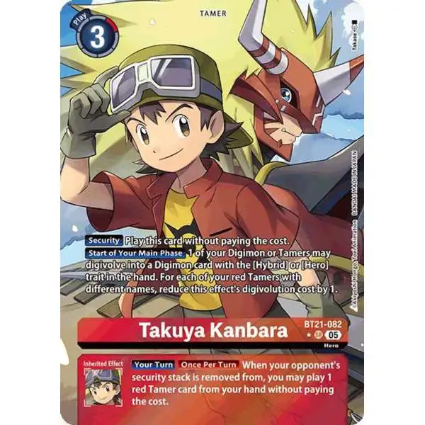 Digimon Trading Card Game World Convergence Super Rare Takuya Kanbara BT21-082 [Alternate Art]