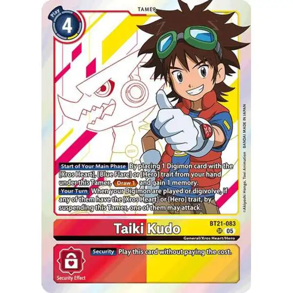 Digimon Trading Card Game World Convergence Super Rare Taiki Kudo BT21-083