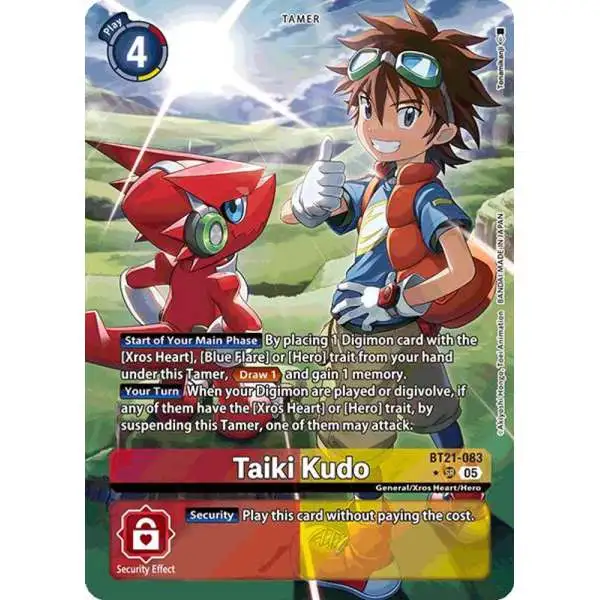 Digimon Trading Card Game World Convergence Super Rare Taiki Kudo BT21-083 [Alternate Art]