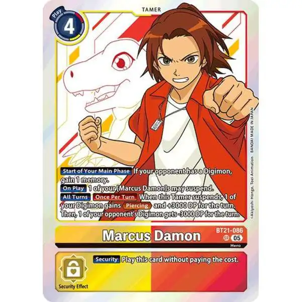 Digimon Trading Card Game World Convergence Super Rare Marcus Damon BT21-086