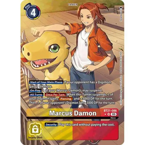 Digimon Trading Card Game World Convergence Super Rare Marcus Damon BT21-086 [Alternate Art]