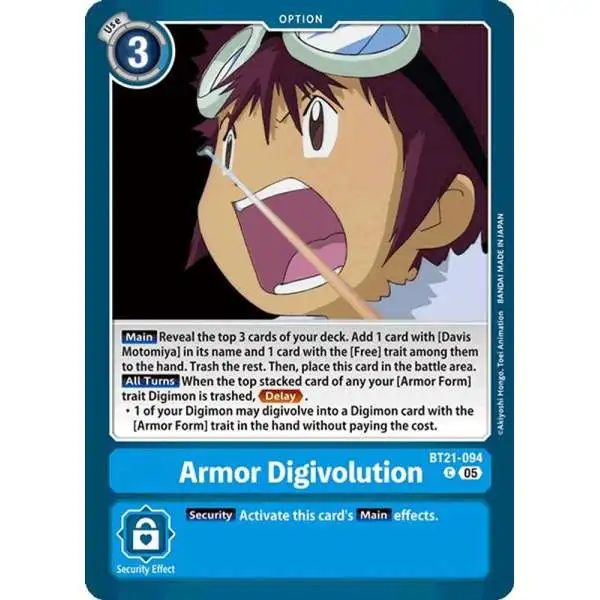 Digimon Trading Card Game World Convergence Common Armor Digivolution BT21-094