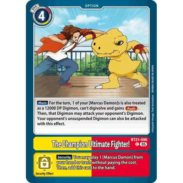 Digimon Trading Card Game World Convergence Common The Champion Ultimate Fighter! BT21-096