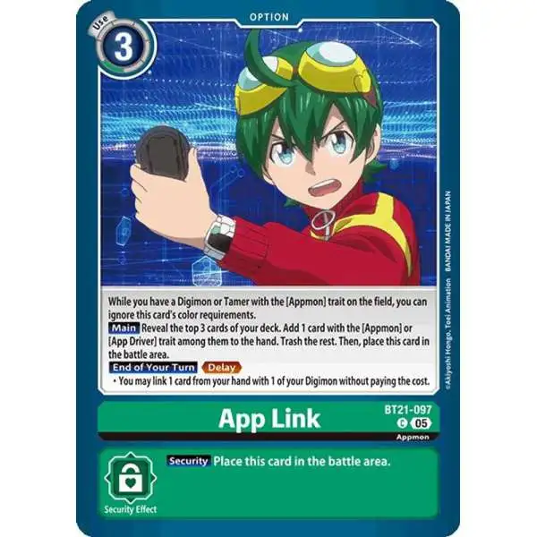 Digimon Trading Card Game World Convergence Common App Link BT21-097