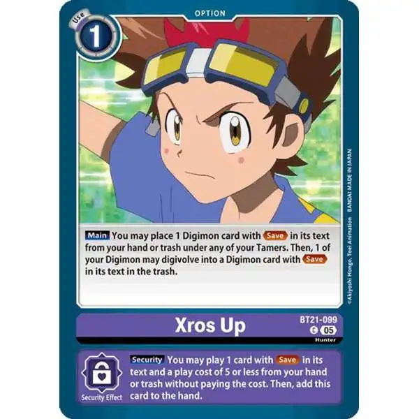 Digimon Trading Card Game World Convergence Common Xros Up BT21-099