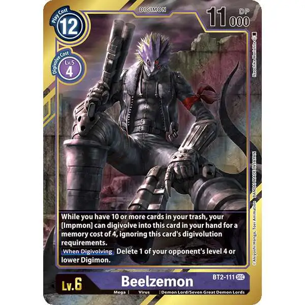 Digimon Card Game Release Special Booster Secret Rare Beelzemon BT2-111 [Alternative Art]