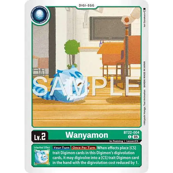 Digimon Trading Card Game Cyber Eden Common Wanyamon BT22-004