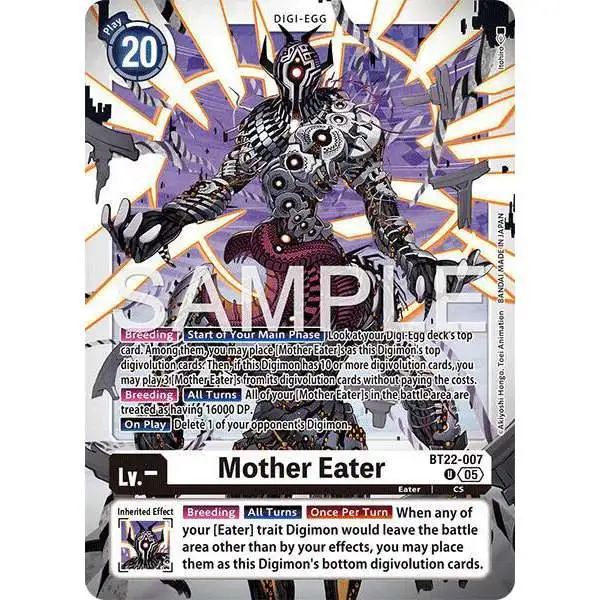Digimon Trading Card Game Cyber Eden Uncommon Mother Eater BT22-007