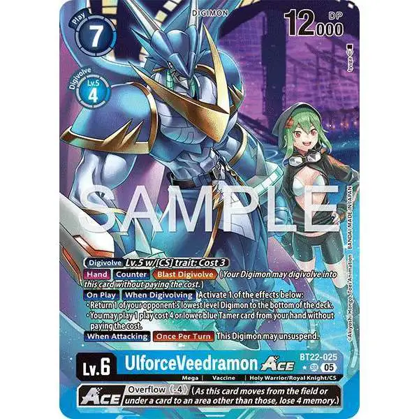 Digimon Trading Card Game Cyber Eden Super Rare UlforceVeedramon ACE BT22-025 [Alternate Art]