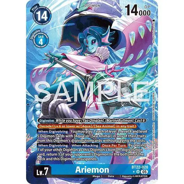 Digimon Trading Card Game Cyber Eden Super Rare Ariemon BT22-028 [Alternate Art]
