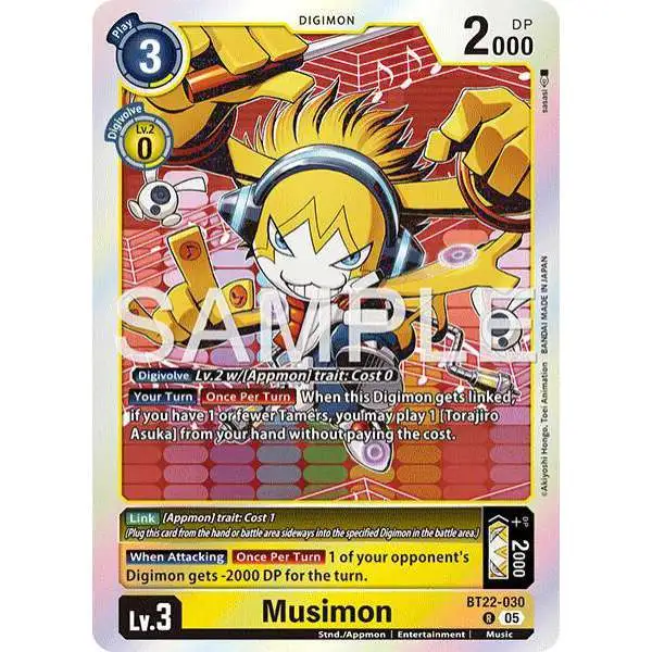 Digimon Trading Card Game Cyber Eden Rare Musimon BT22-030