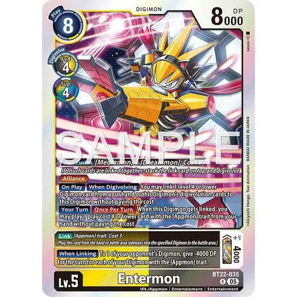 Digimon Trading Card Game Cyber Eden Rare Entermon BT22-035