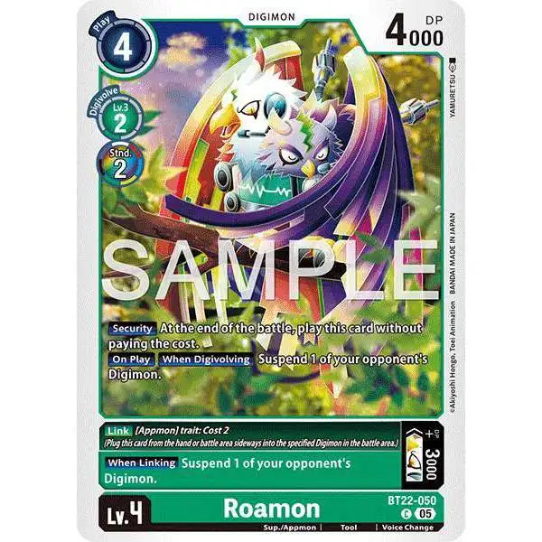 Digimon Trading Card Game Cyber Eden Common Roamon BT22-050