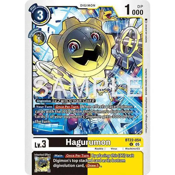 Digimon Trading Card Game Cyber Eden Uncommon Hagurumon BT22-054