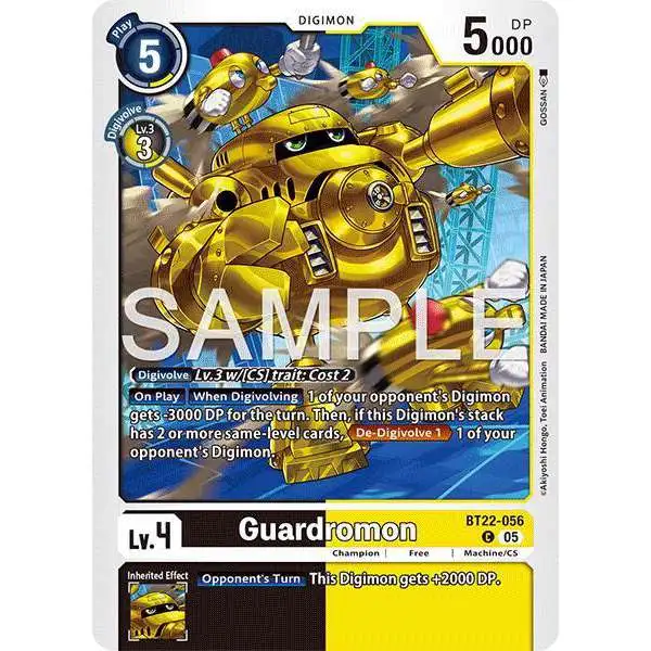 Digimon Trading Card Game Cyber Eden Common Guardromon BT22-056