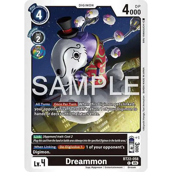Digimon Trading Card Game Cyber Eden Common Dreammon BT22-058