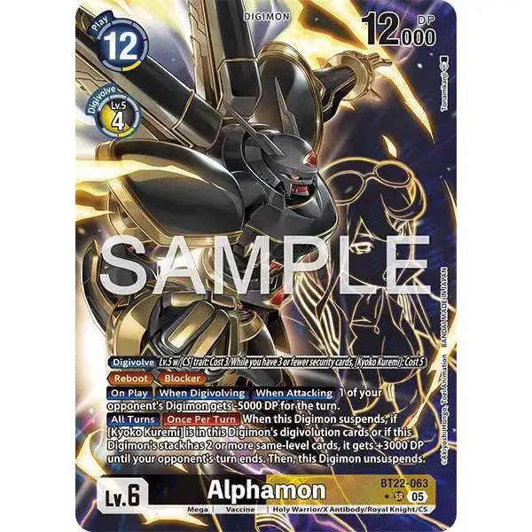 Digimon Trading Card Game Cyber Eden Super Rare Alphamon BT22-063 [Alternate Art]