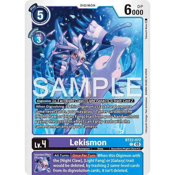 Digimon Trading Card Game Cyber Eden Common Lekismon BT22-072