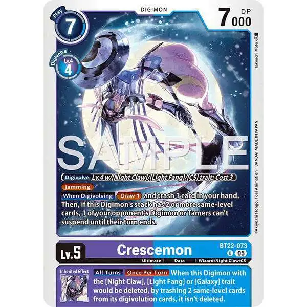 Digimon Trading Card Game Cyber Eden Uncommon Crescemon BT22-073