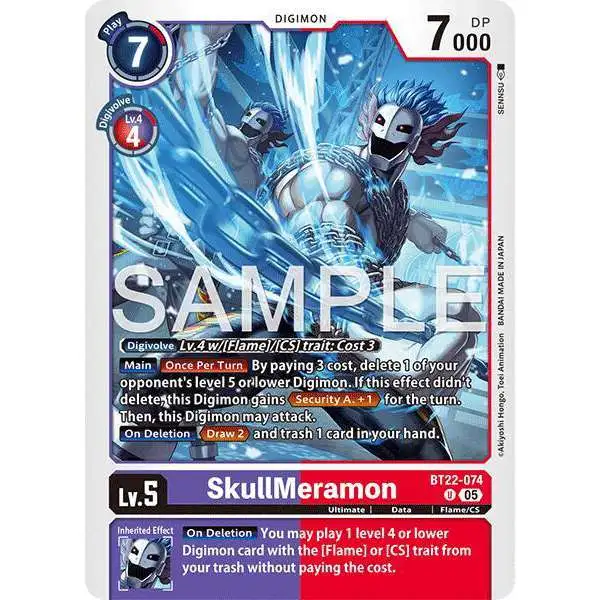 Digimon Trading Card Game Cyber Eden Uncommon SkullMeramon BT22-074