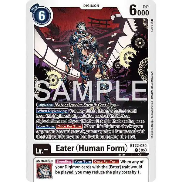 Digimon Trading Card Game Cyber Eden Common Eater BT22-080 [Human Form]