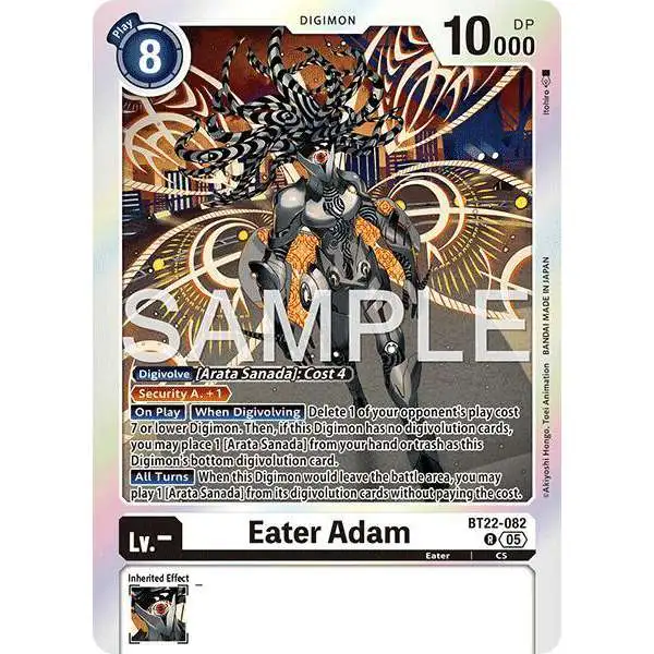 Digimon Trading Card Game Cyber Eden Rare Eater Adam BT22-082