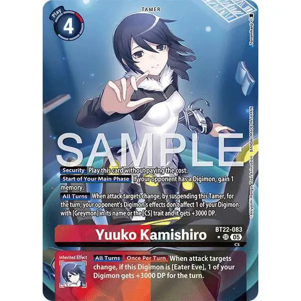 Digimon Trading Card Game Cyber Eden Super Rare Yuuko Kamishiro BT22-083 [Alternate Art]