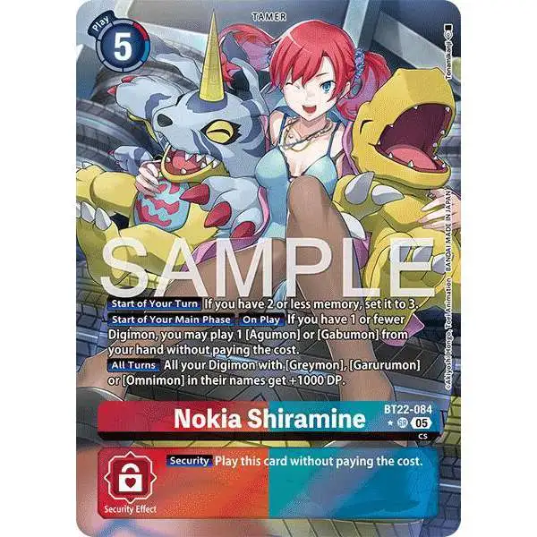 Digimon Trading Card Game Cyber Eden Super Rare Nokia Shiramine BT22-084 [Alternate Art]