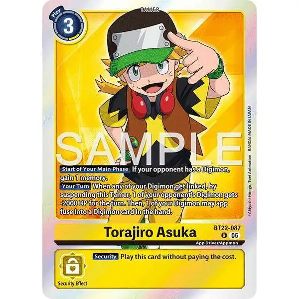 Digimon Trading Card Game Cyber Eden Rare Torajiro Asuka BT22-087