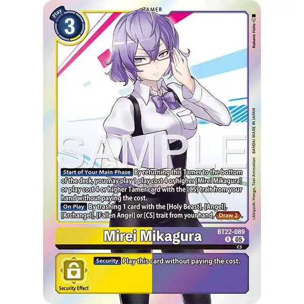 Digimon Trading Card Game Cyber Eden Rare Mirei Mikagura BT22-089
