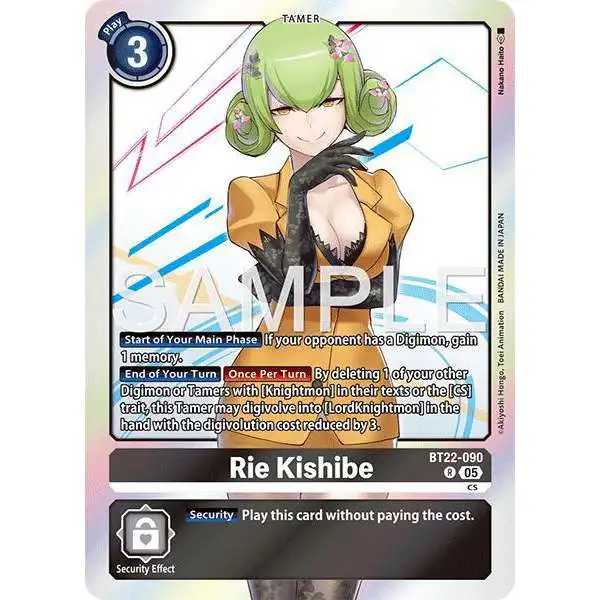 Digimon Trading Card Game Cyber Eden Rare Rie Kishibe BT22-090