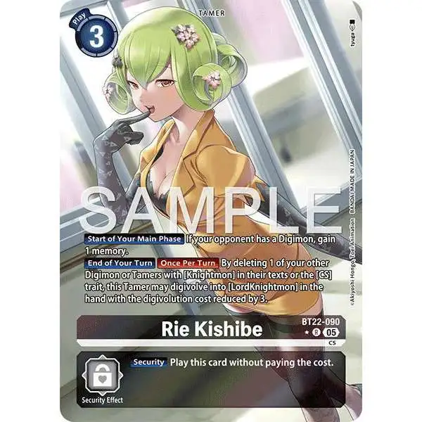 Digimon Trading Card Game Cyber Eden Rare Rie Kishibe BT22-090 [Alternate Art]