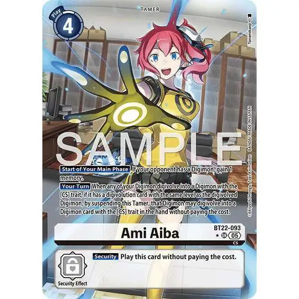 Digimon Trading Card Game Cyber Eden Super Rare Ami Aiba BT22-093 [Alternate Art]