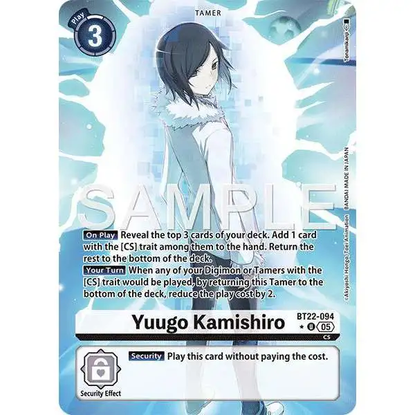 Digimon Trading Card Game Cyber Eden Uncommon Yuugo Kamishiro BT22-094 [Alternate Art]