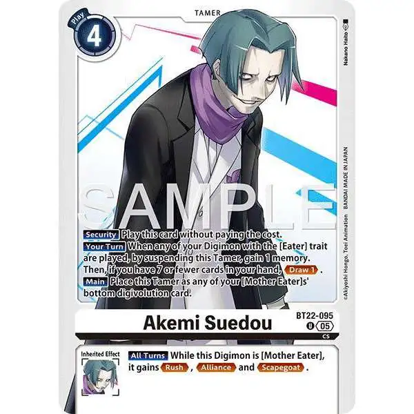 Digimon Trading Card Game Cyber Eden Uncommon Akemi Suedou BT22-095