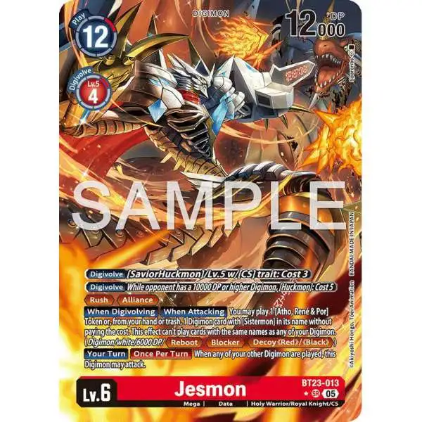 Digimon Trading Card Game Hackers' Slumber Super Rare Jesmon BT23-013 [Alternate Art]