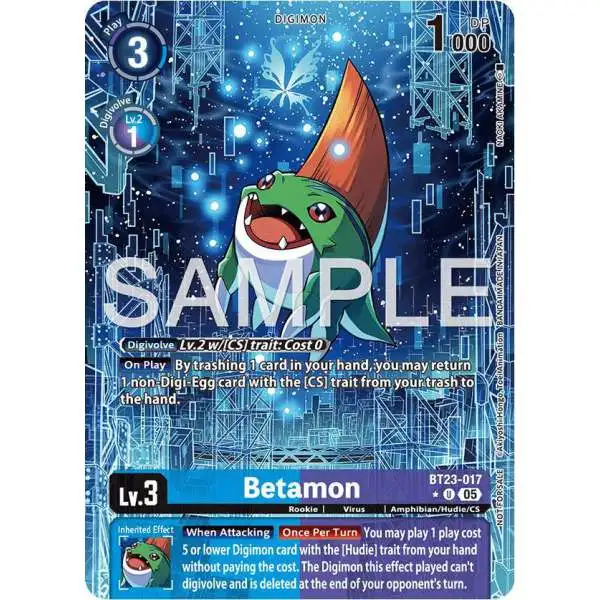 Digimon Trading Card Game Hackers' Slumber Uncommon Betamon BT23-017 [Hacker's Slumber Box Promotion Pack]